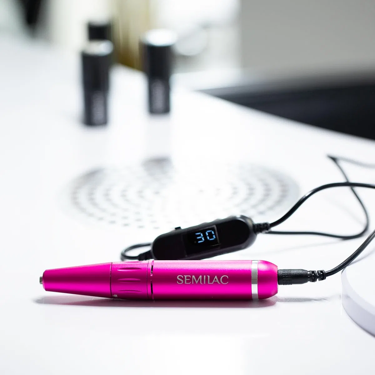 Компактный электрический фрезер Semilac Nail Drill Mini Pen, 30000 об/мин Semilac, Pink — фото 3