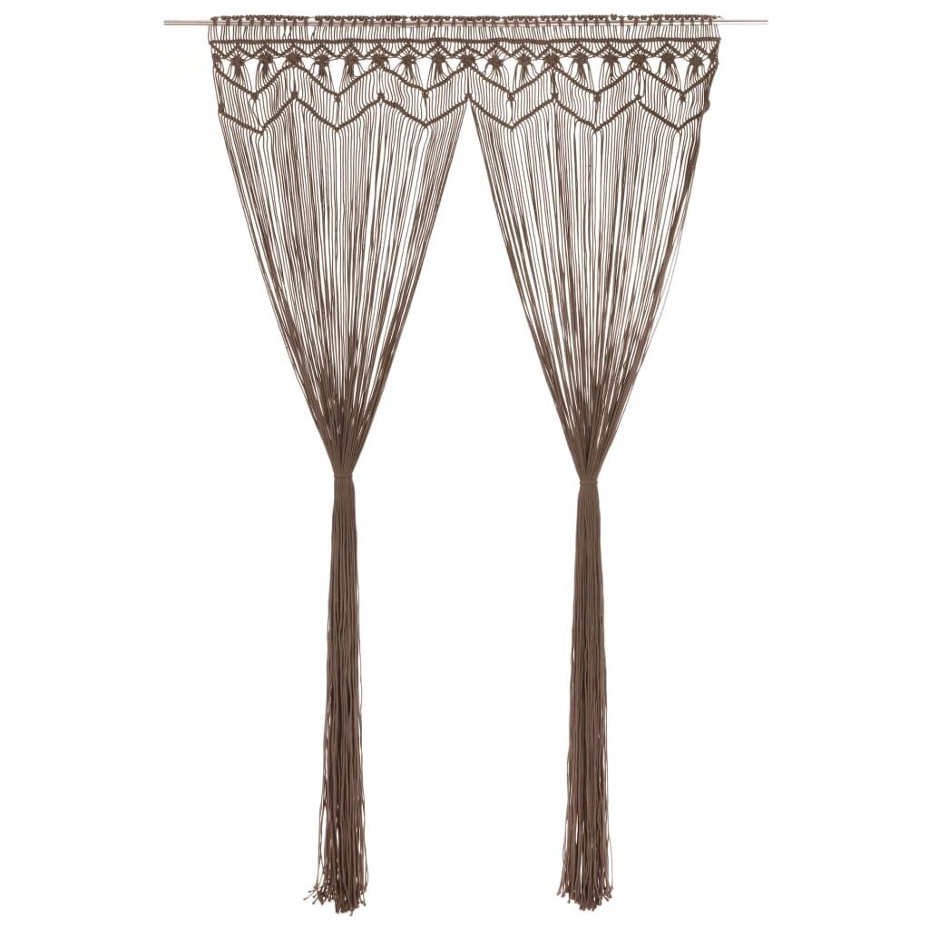 

Штора макраме серо-коричневый 140х240 см хлопок DKD HOME DECOR