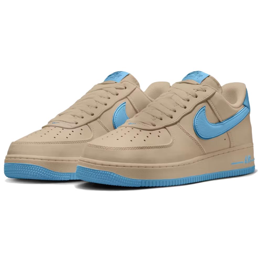 Кроссовки Air Force 1 Low top Skateboard Unisex Nike, коричневый/синий — фото 3