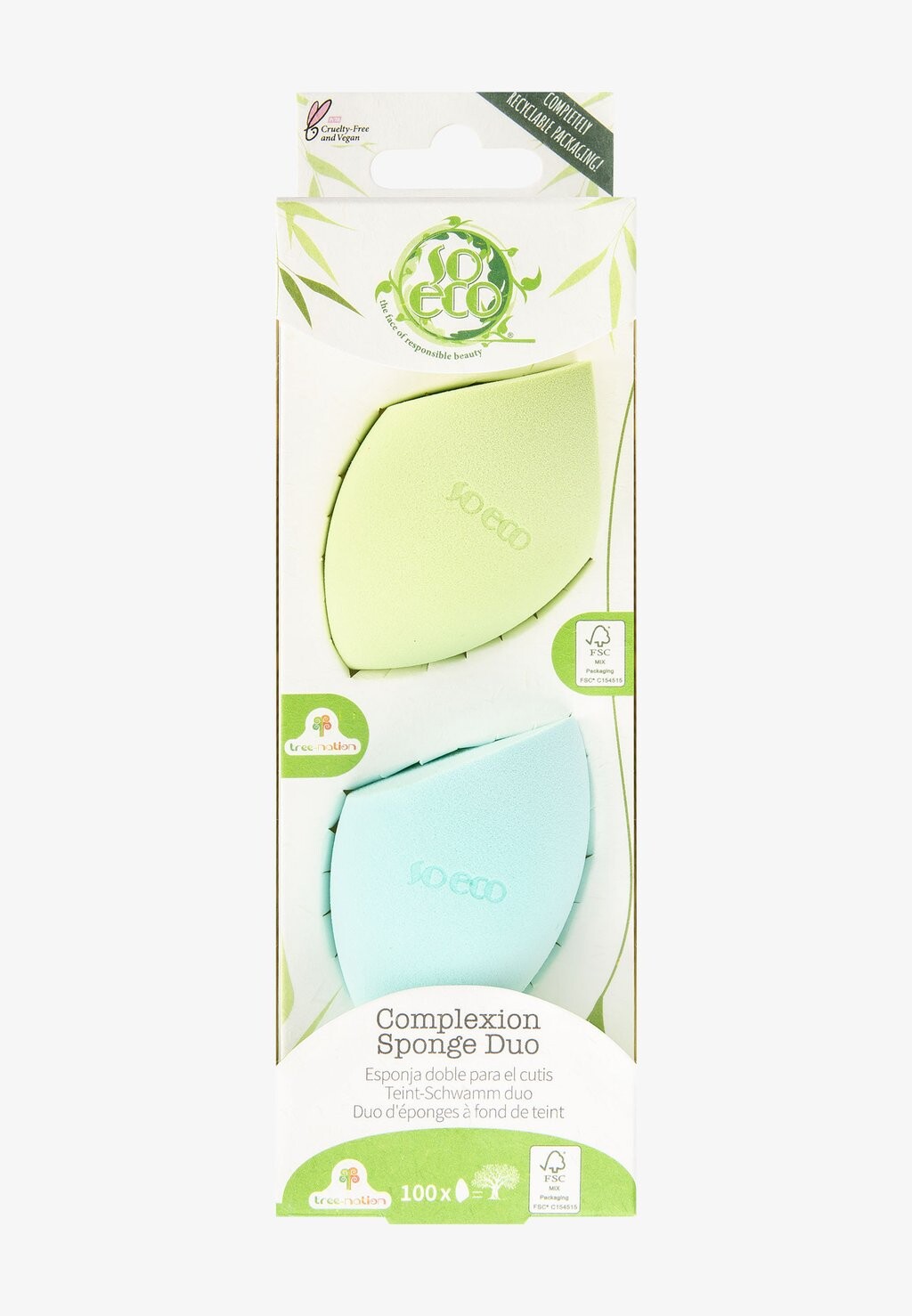 

Кисти для макияжа So Eco Complexion Sponge Duo So Eco, зеленый