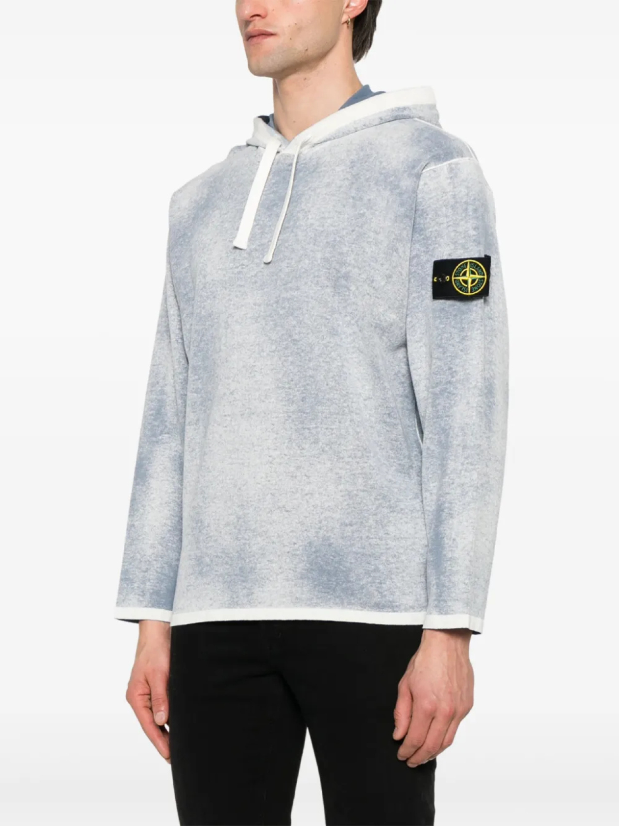 Толстовка с нашивкой в виде компаса Stone Island, синий — фото 3