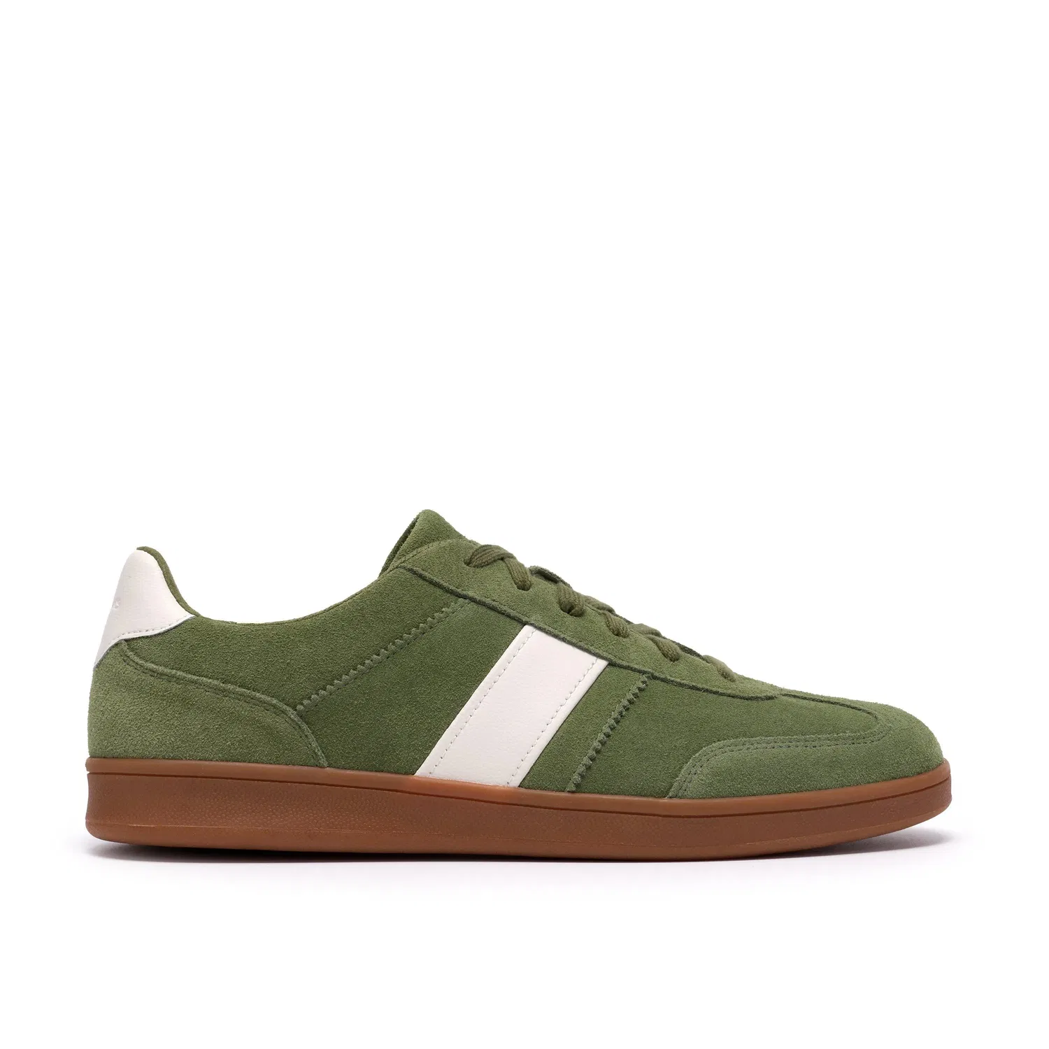Кроссовки из зеленой замши Clarks, зеленый