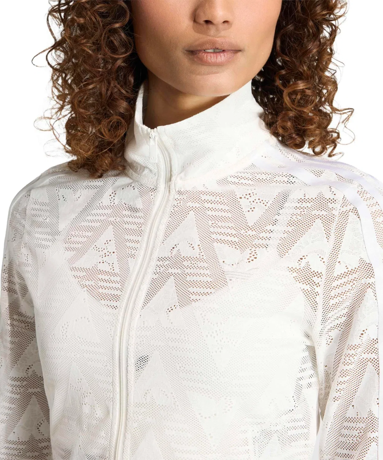 Толстовка adidas Firebird Classic Lace Track Top, белый — фото 2