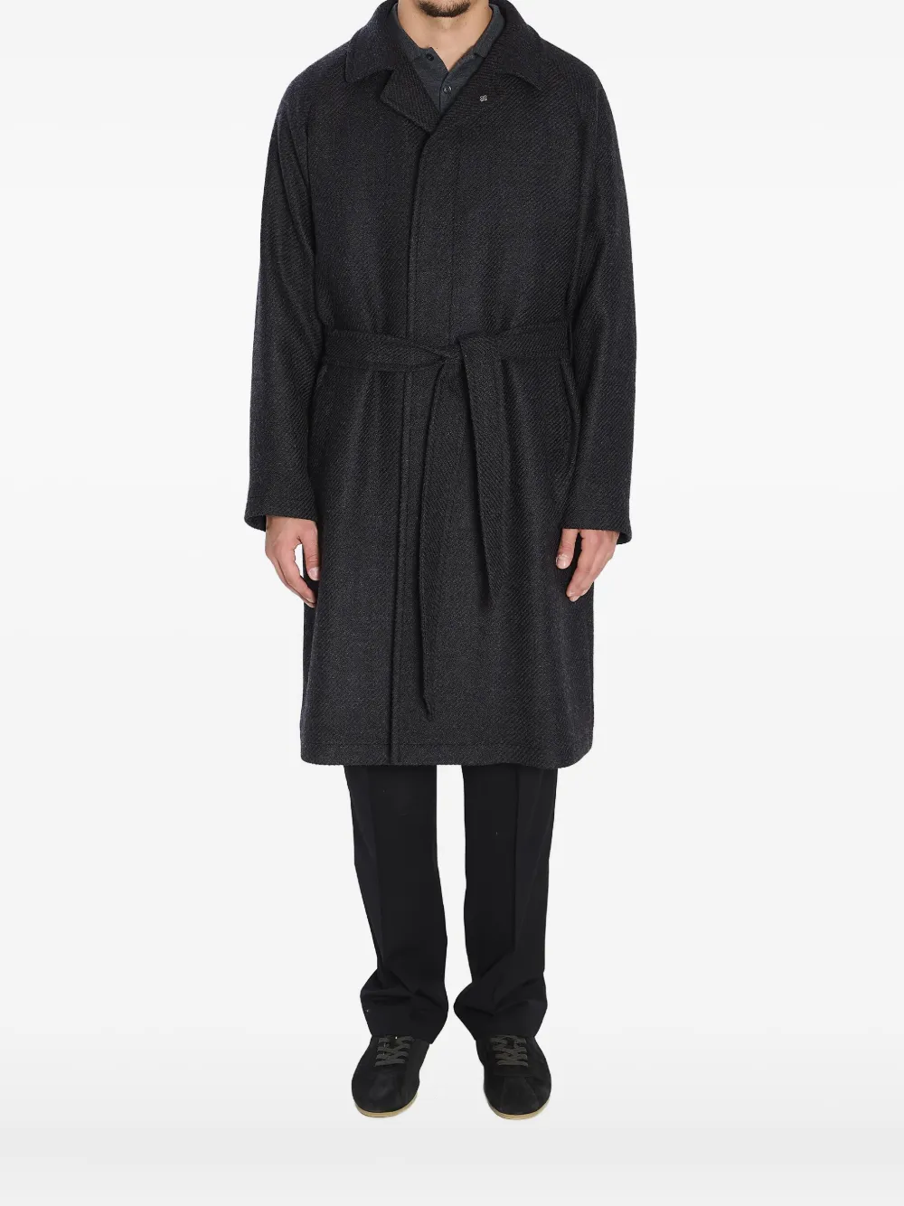 

Пальто с поясом Salomon Tagliatore, серый