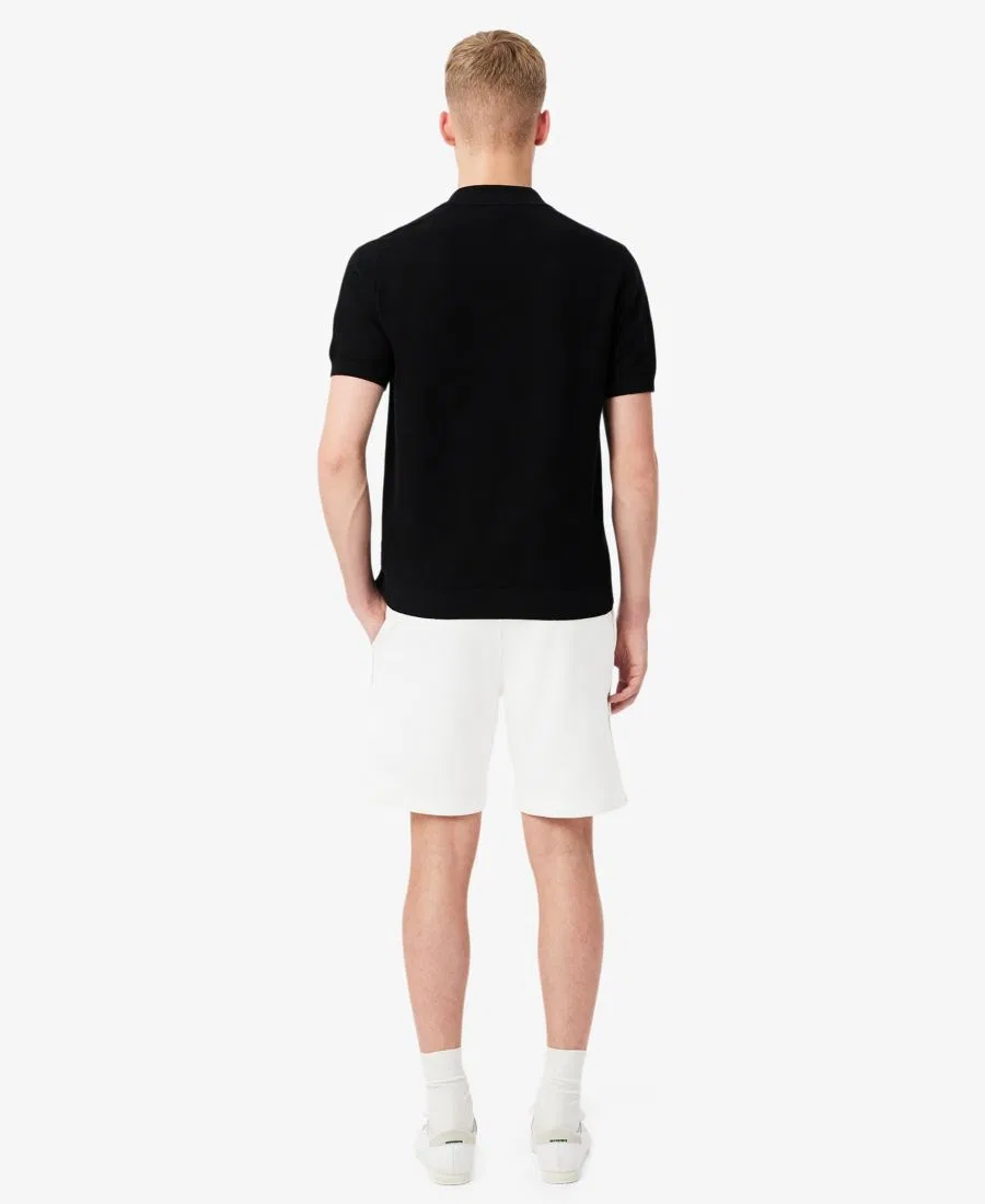 Мужские флисовые шорты прямого кроя с логотипом и полосками Lacoste — фото 3