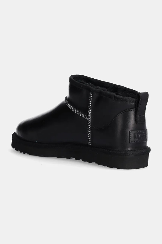 Мужские угги зимние Ugg Classic Ultra Mini Regen кожаные, черный — фото 3