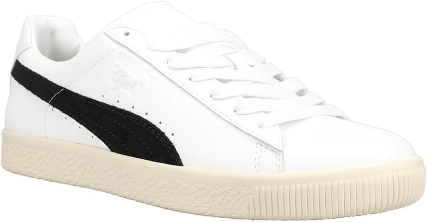 Мужские кроссовки PUMA Clyde Mig на шнуровке повседневные - белые — фото 2