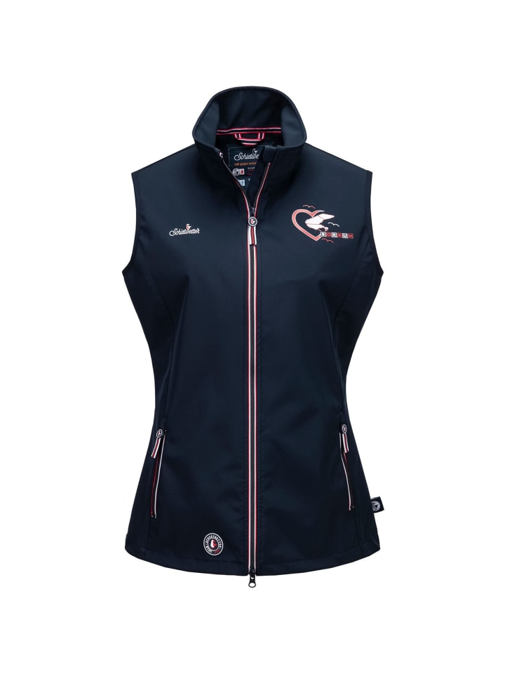 

SCHIETWETTER Мягкий жилет для плохой погоды, для пресной воды, Heike Bo, темно-синий