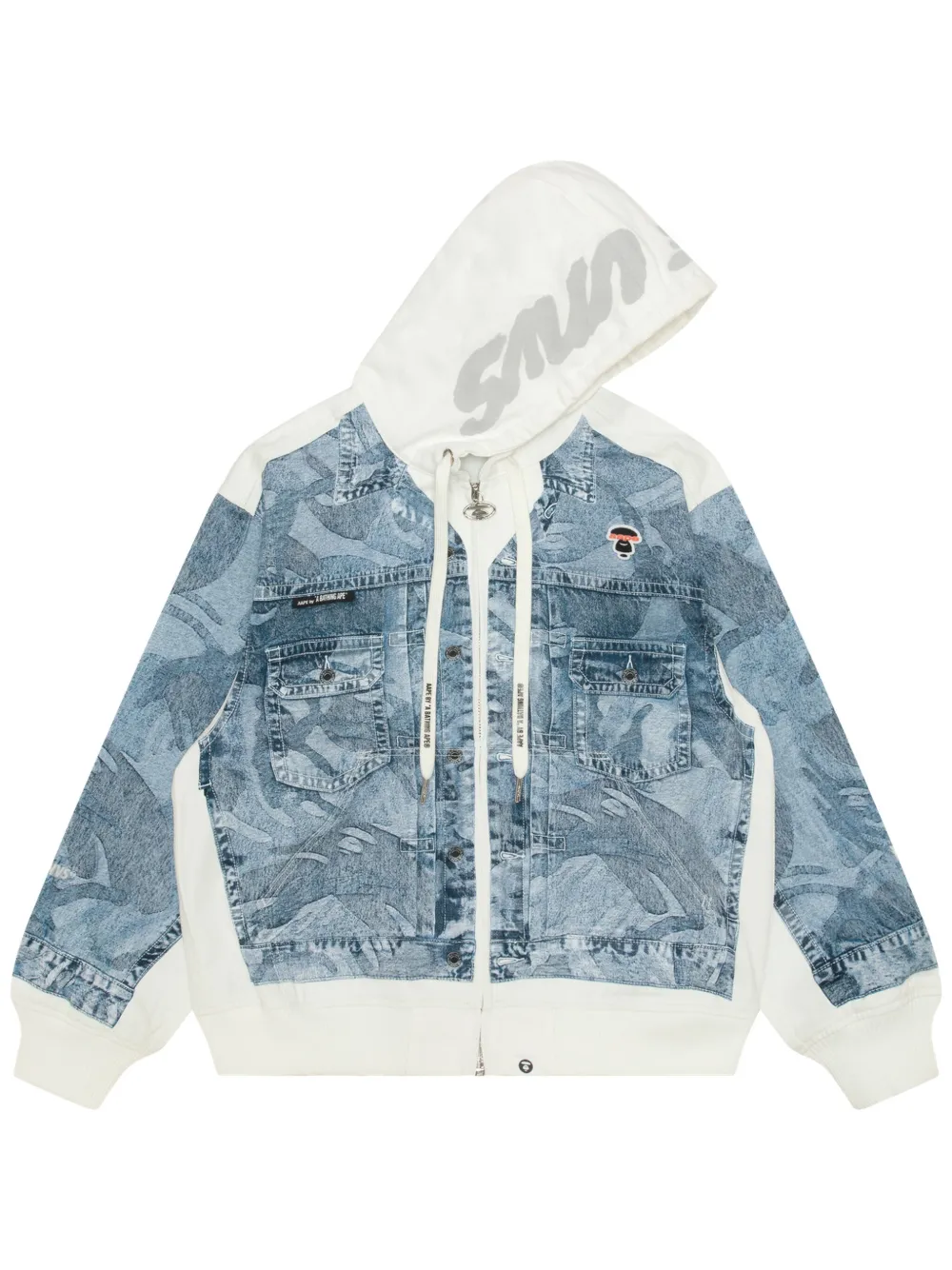 

Худи на молнии AAPE BY *A BATHING APE, синий