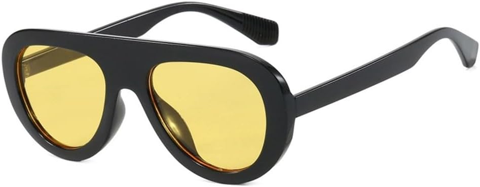 

Большие цельные солнцезащитные очки в стиле панк для мужчин и женщин, модные очки для активного отдыха и вождения, унисекс, защита от ультрафиолета UV400 WNCKSQ, C3blackyellow