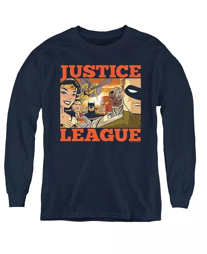 

Свитшот с длинным рукавом Boys of America Youth New Dawn Group Justice League, синий