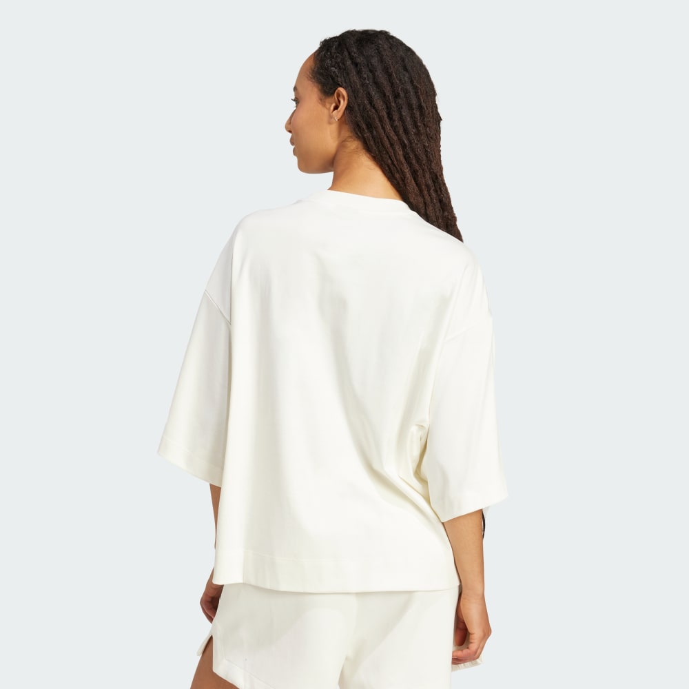 Футболка Adidas Soft Lux Loose Tee, цвет Off White — фото 2