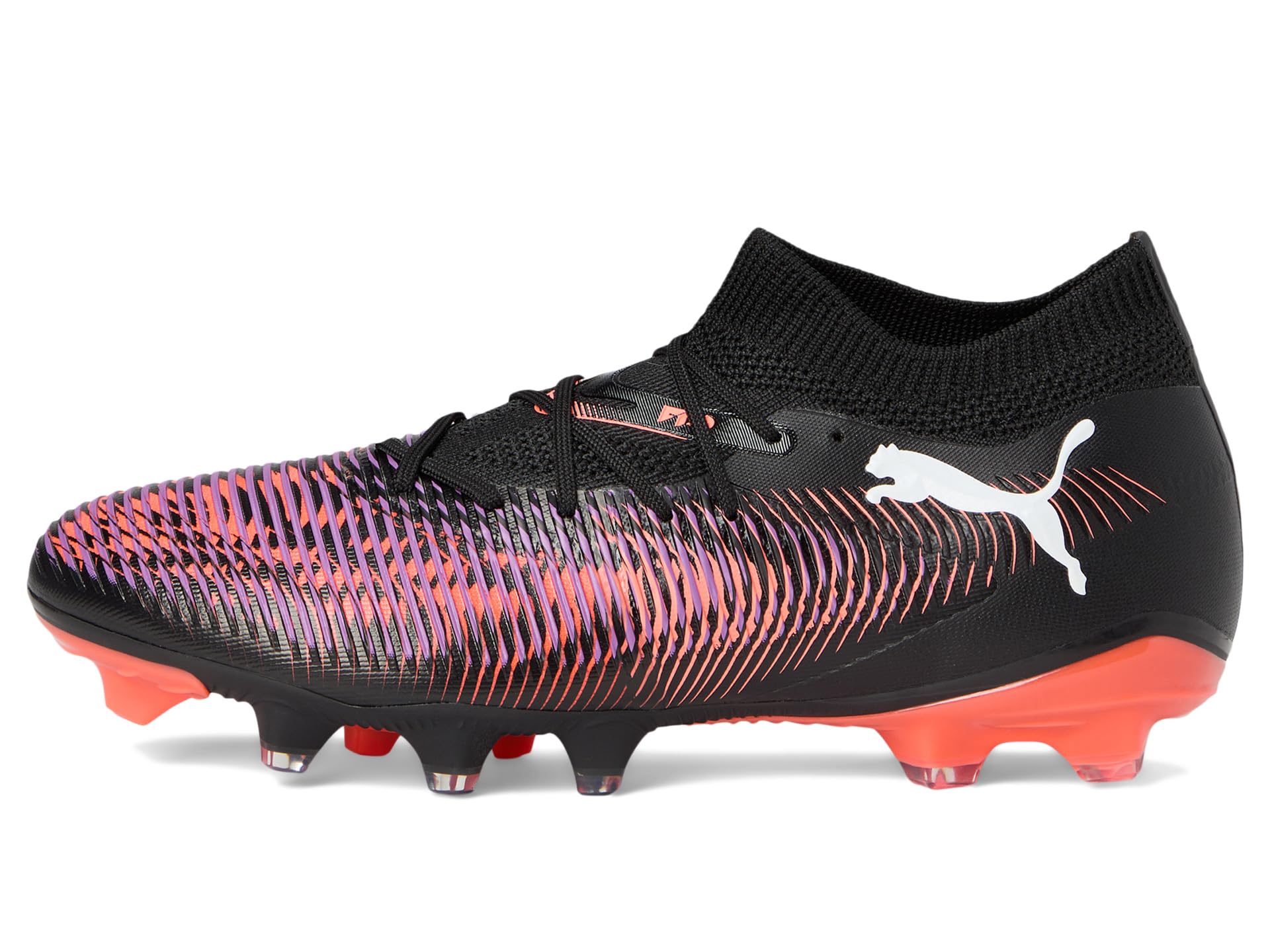 Кроссовки PUMA Future 8 Match Firm, Artificial Ground Soccer Cleats, цвет Puma Black-Puma White-Glowing Red — фото 4