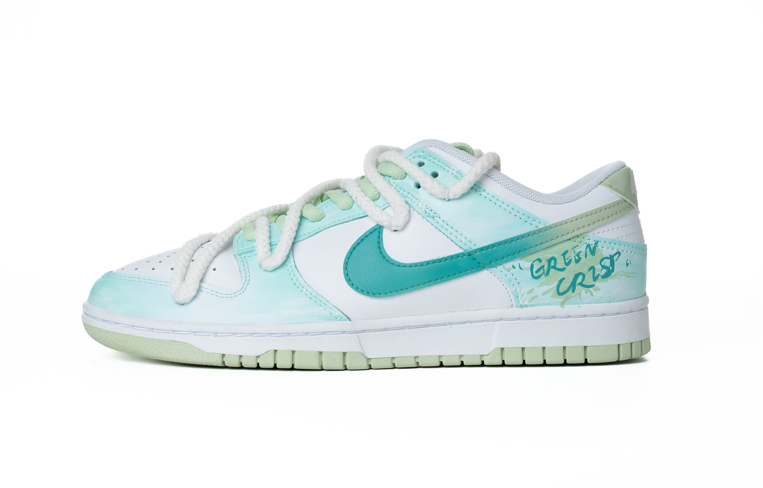 

Кроссовки Nike Dunk Skateboarding Shoes Men Low-top White/Turquoise, белый