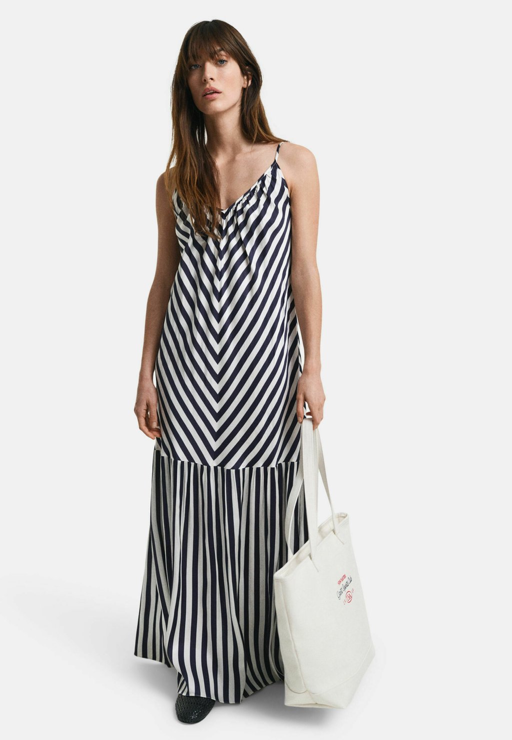 

Платье макси CHEVRON STRIPED GANT, темно-синий