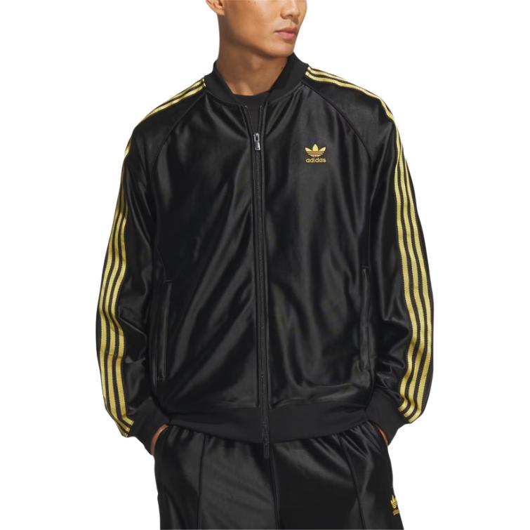 Adidas Originals Куртка SST мужская черная золотая, Black Gold — фото 3