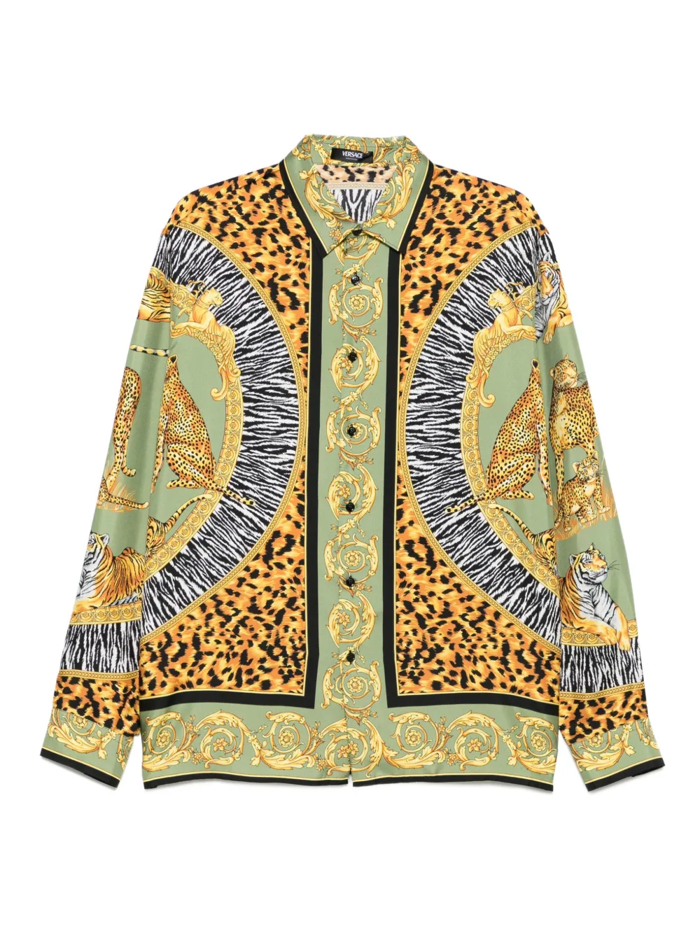 

Рубашка с принтом VERSACE, зеленый