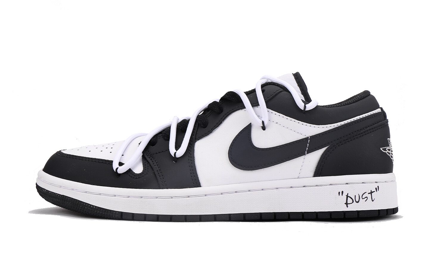 Кроссовки Air JORDAN 1 Vintage Basketball Shoes Men Low-Top Black White, черный