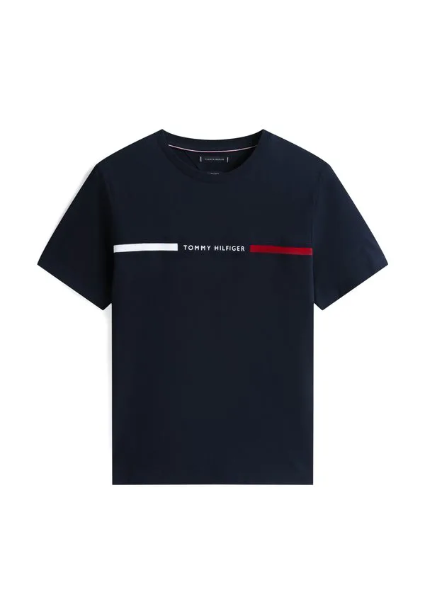 Футболка с вышитым логотипом, базовая футболка Tommy Hilfiger, Desert Sky — фото 4