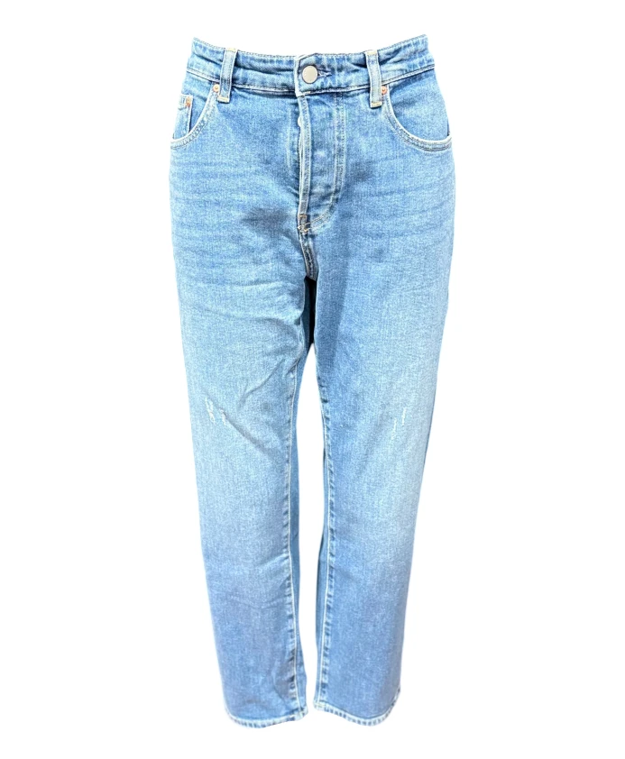 

Джинсы с высокой талией и застежкой на пуговицах Ag Jeans, синий