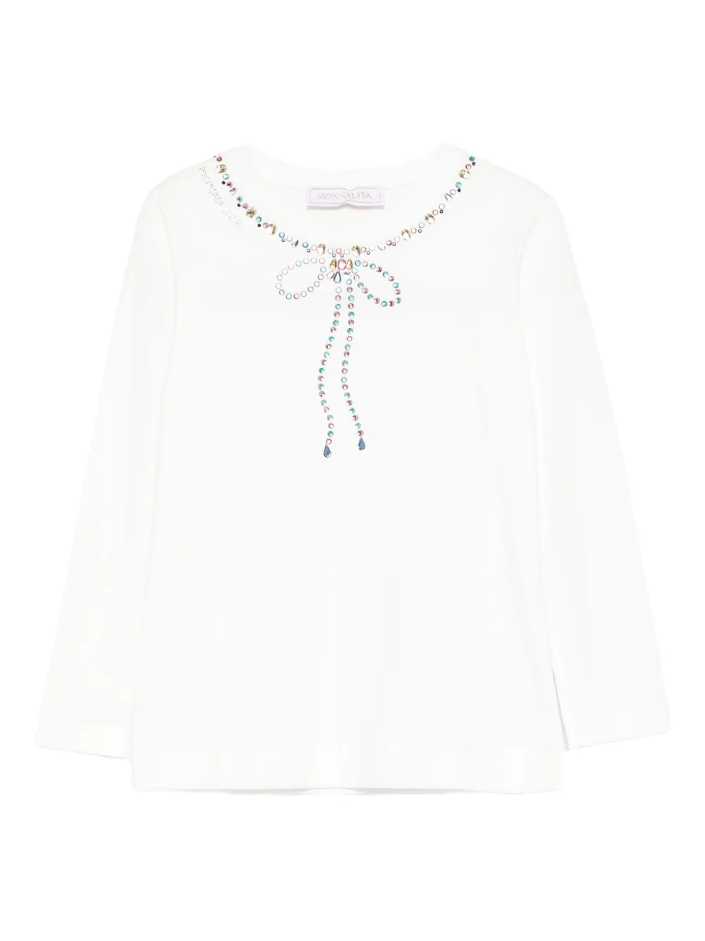 

Футболка с бантом Monnalisa, белый