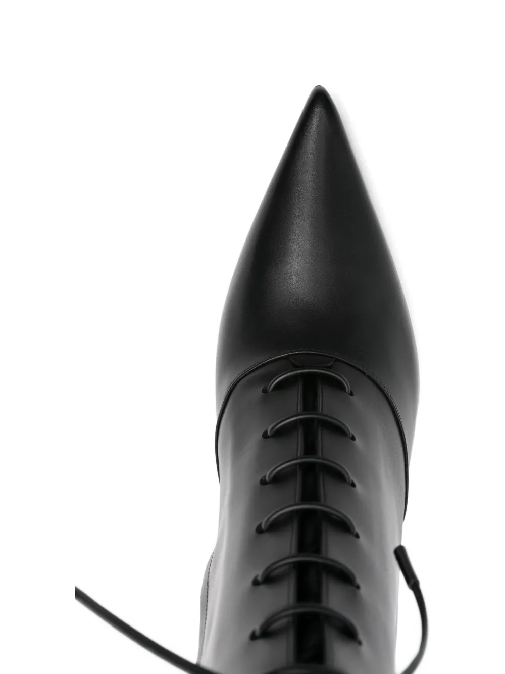 Ботильоны с заостренным носком на шнуровке Gianvito Rossi, черный — фото 4