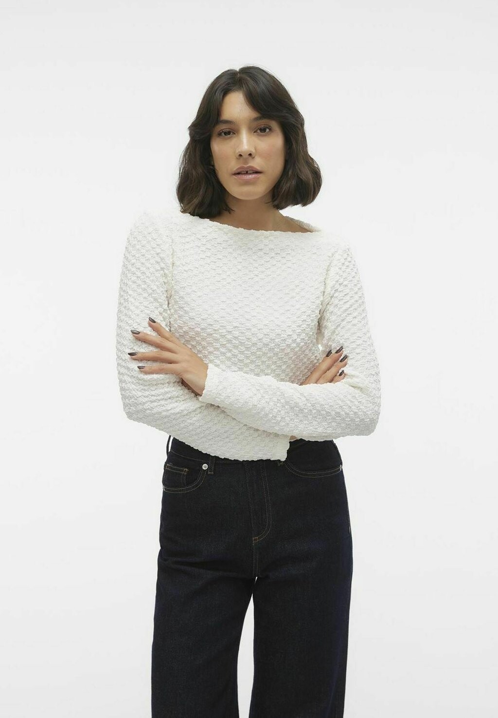 

Свитшот Vero Moda ZELDA FUNNEL NECK, белоснежный