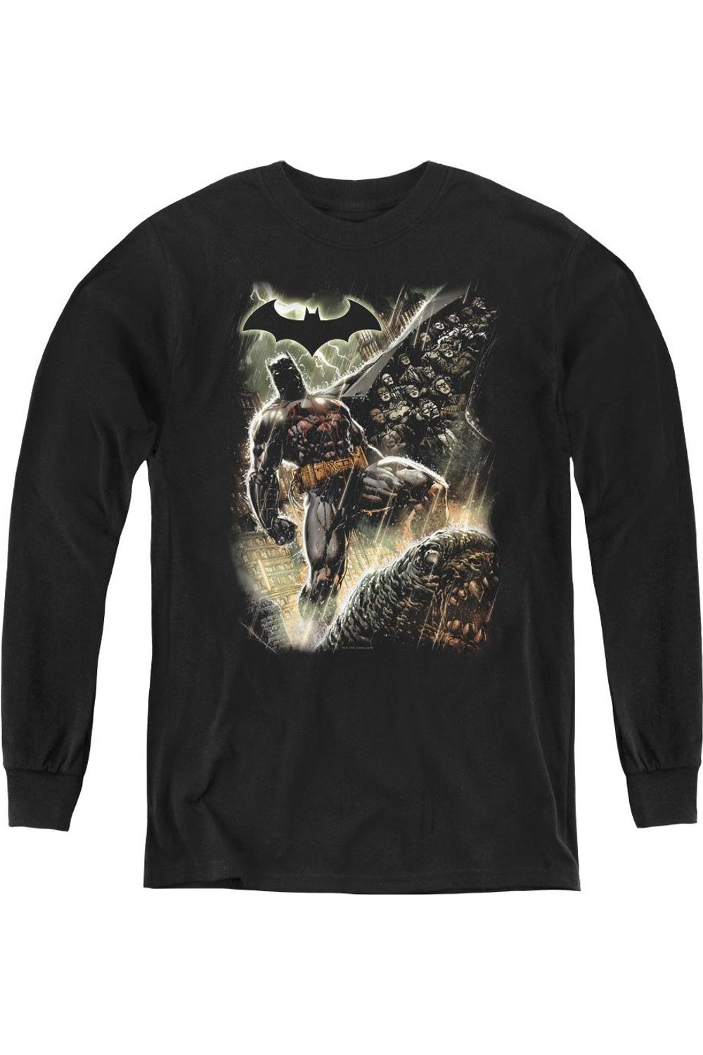 

Футболка с длинным рукавом Batman Family для детей Gildan, черный
