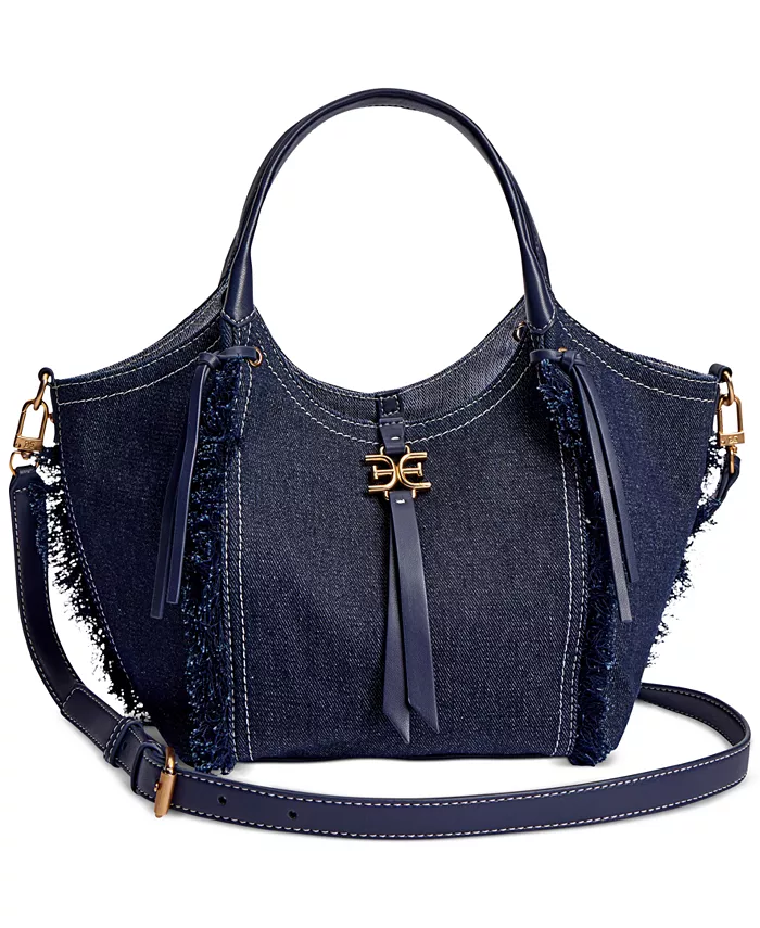 

Средняя джинсовая сумка-тоут Irina Medium Sam Edelman, синий