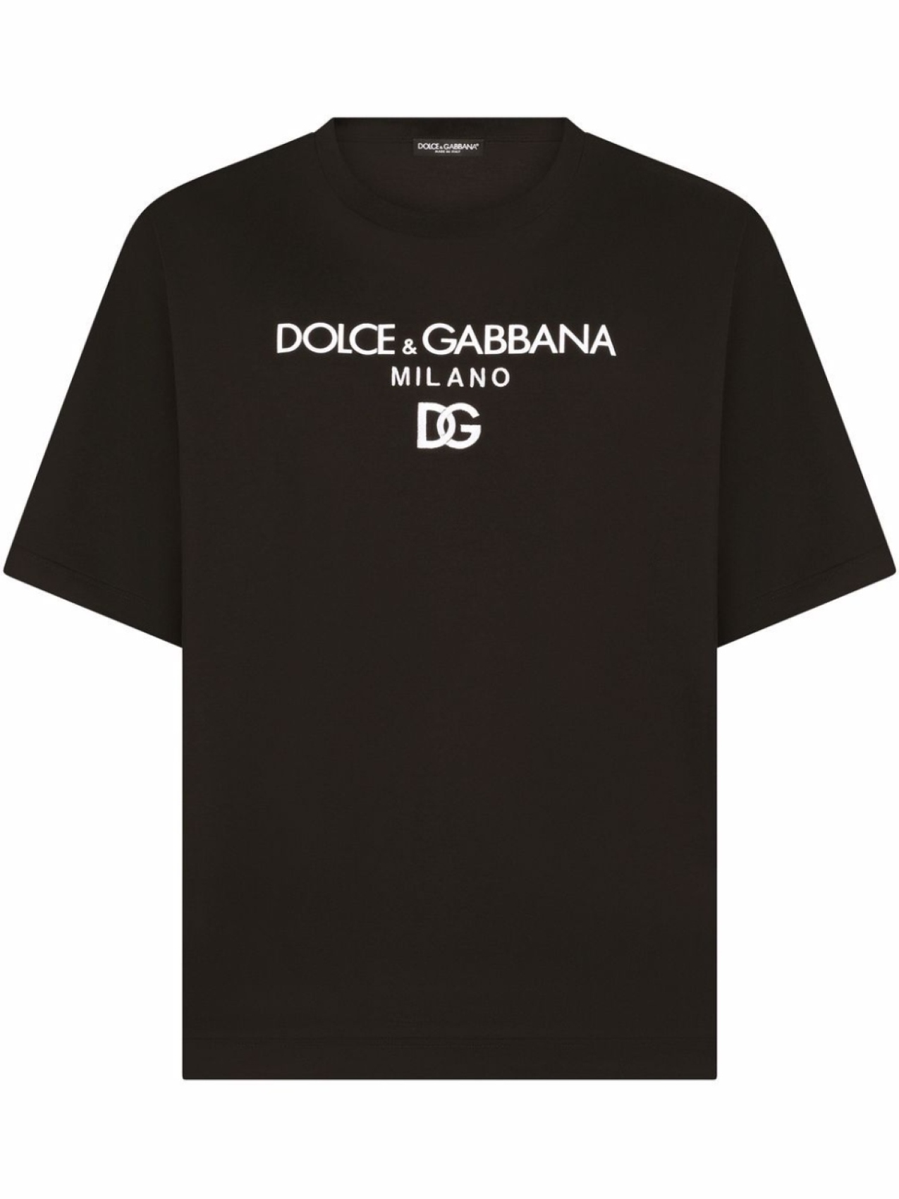 

Dolce & Gabbana футболка с вышитым логотипом, черный