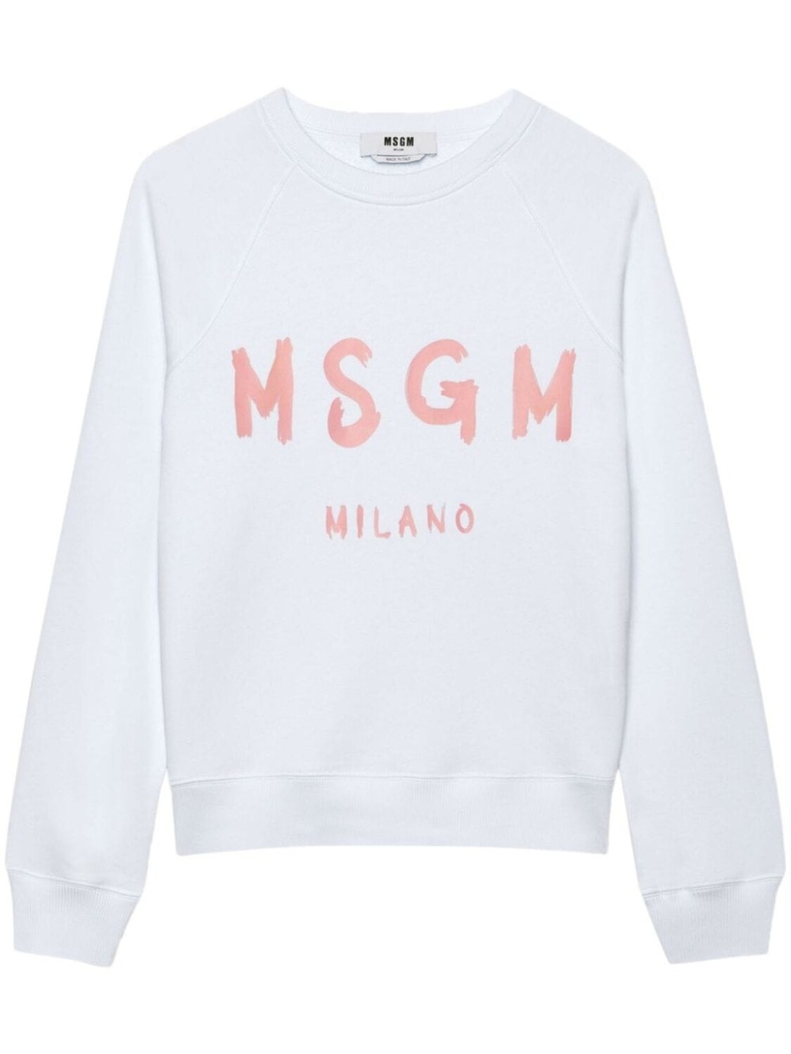 

MSGM хлопковая толстовка с логотипом, белый