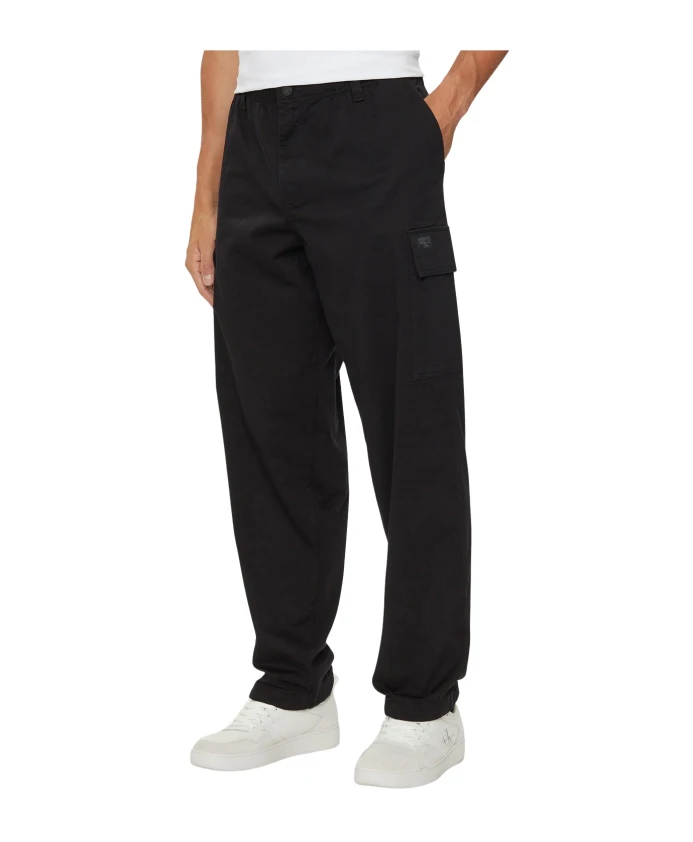 

Черные прямые брюки из саржи Calvin Klein, черный