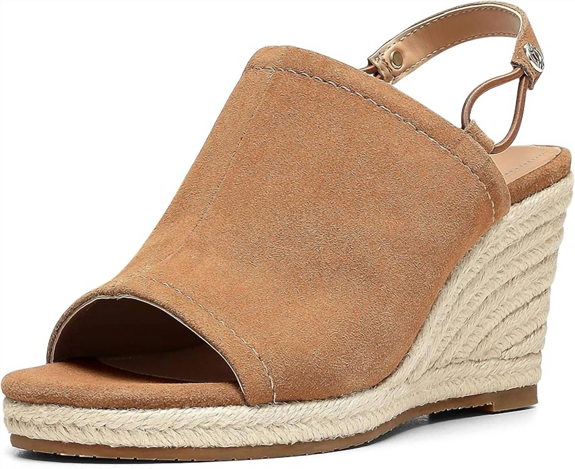Женские босоножки Cai 2 Espradille на танкетке из коньячной замши NYDJ, цвет cognac suede