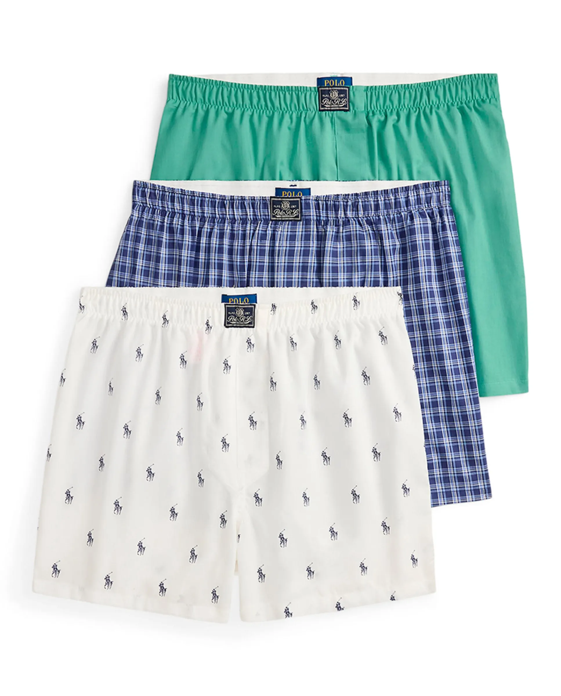 

Набор из трех мужских хлопковых боксеров в разных цветах Polo Ralph Lauren