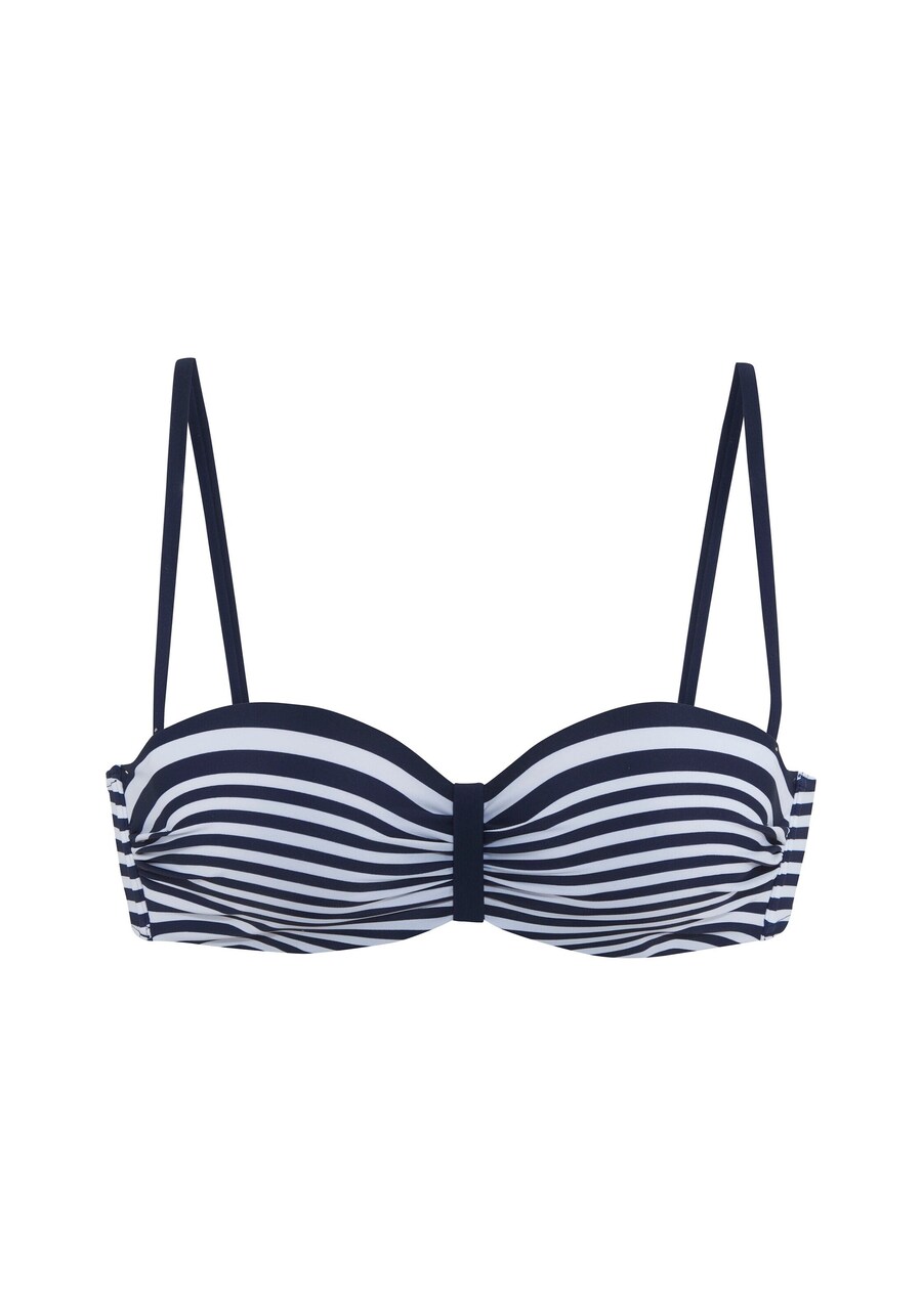 

Верх бикини бандо LASCANA, цвет marine blue/White