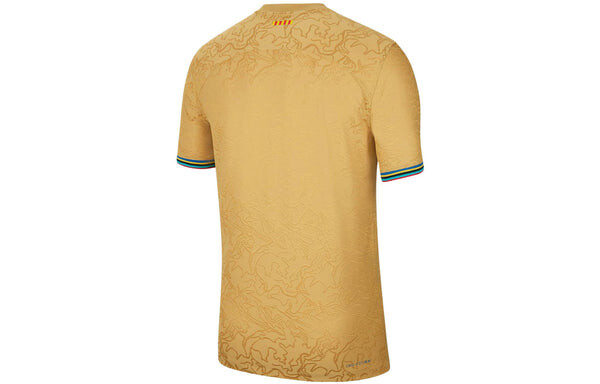 Футболка fc barcelona 22 23 dri fit adv матч выездная футболка Nike, желтый — фото 4
