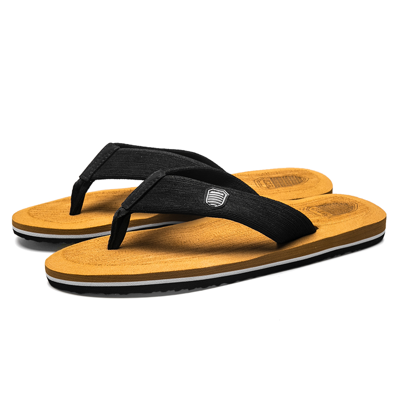 Сланцы мужские XMISTUO A012 Earth Yellow с противоскользящей резиновой подошвой, устойчивой к истиранию и бесшумной — фото 3