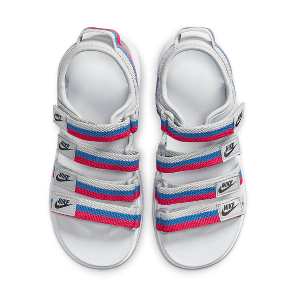 Тапочки icon classic velcro thick sole stylish sports white blue red sandals 'white blue red' Nike, белый — фото 4