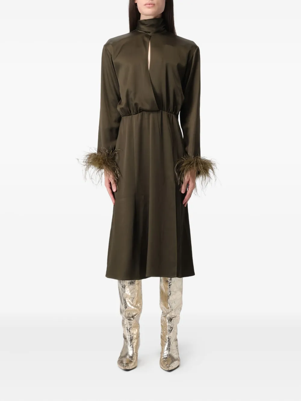 

Платье миди Enver Blumarine, зеленый