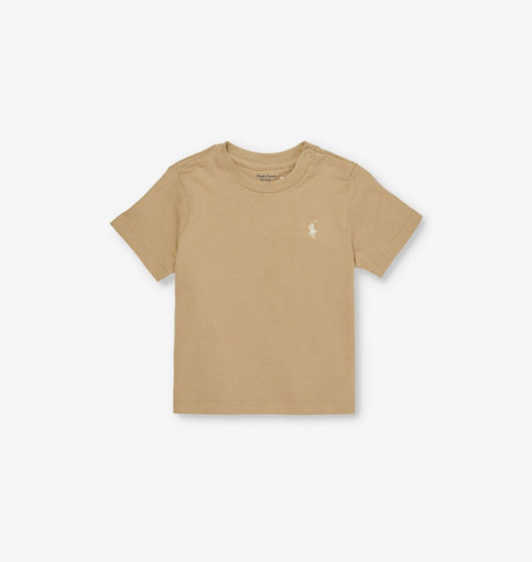 

Футболка из хлопкового трикотажа с фирменной вышивкой для мальчика Polo Ralph Lauren, хаки