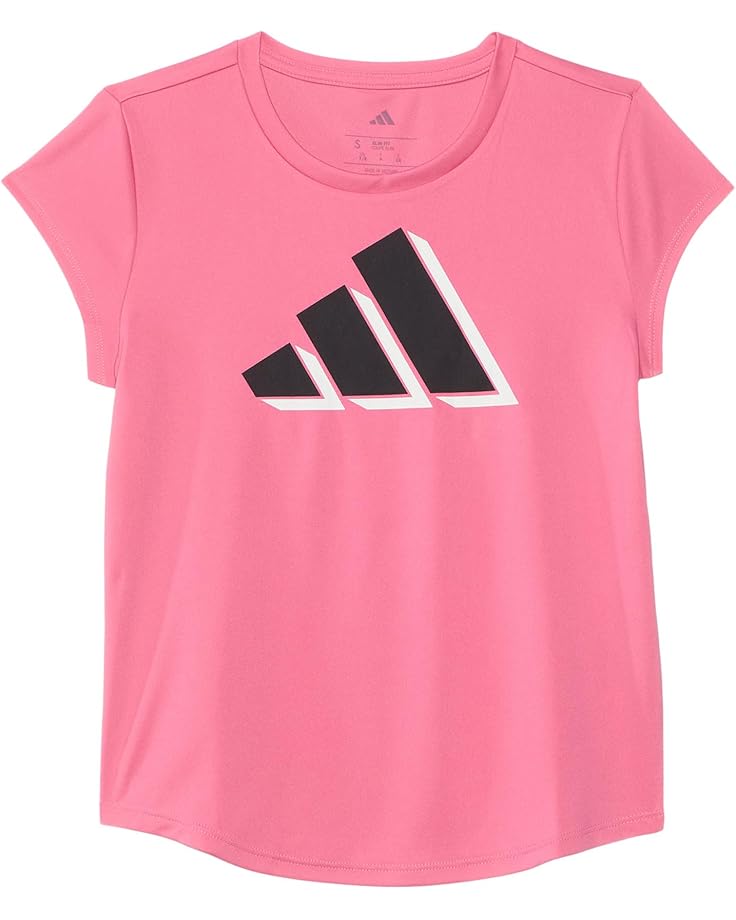 

Футболка adidas Kids Cap Sleeve Poly Tee, цвет Pink Fusion