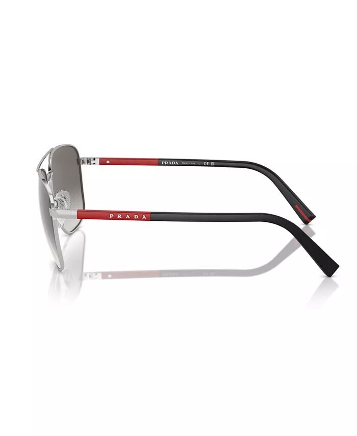 Мужские солнцезащитные очки, PS 54ZS PRADA LINEA ROSSA, серебро — фото 3
