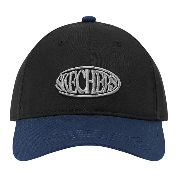 

Skechers Бейсболка унисекс сине-черная, Navy Blue/Black
