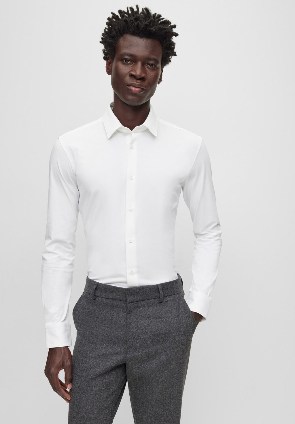 

Классическая рубашка Slim Fit Langarm BOSS, белый