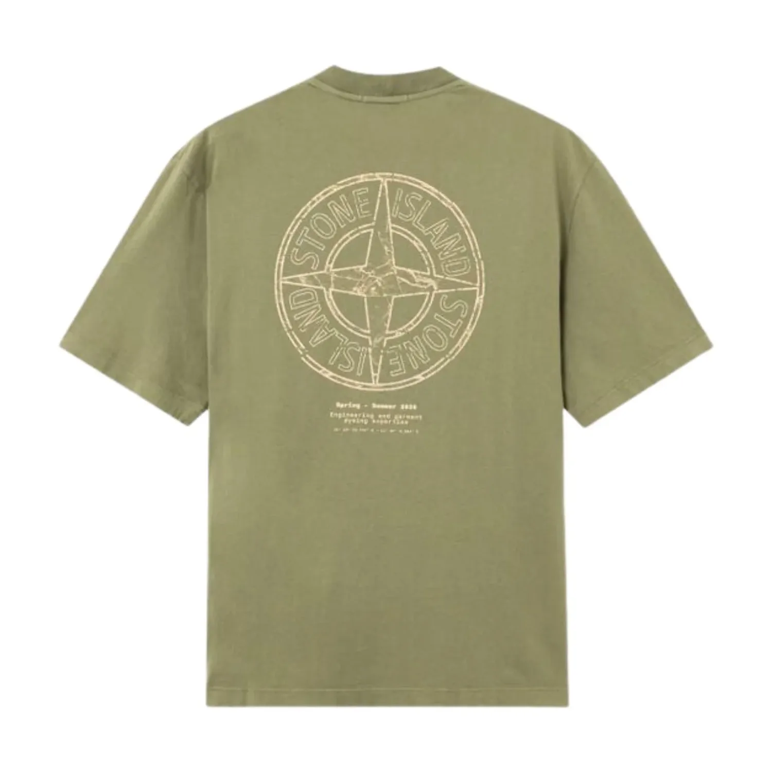 Футболка STONE ISLAND с принтом «Камень», стандартный крой, цвет «Военно-зеленый» — фото 2