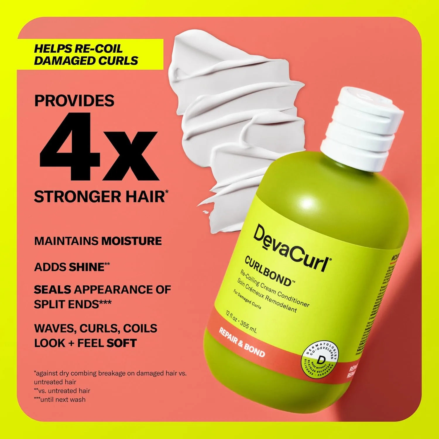 Крем-кондиционер DevaCurl CurlBond Re-Coiling | Восстанавливает поврежденные связи | Укрепляет | Запечатывает секущиеся кончики | Сохраняет цвет до 30 применений — фото 2