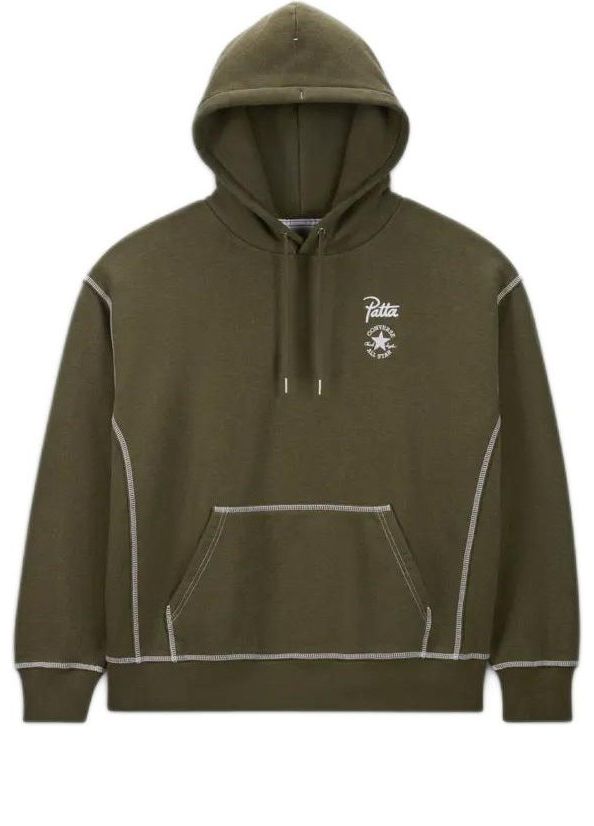 

Худи Converse x Patta Gold Standard Hoodie 'Utility Green Heather', оливкого-зеленый