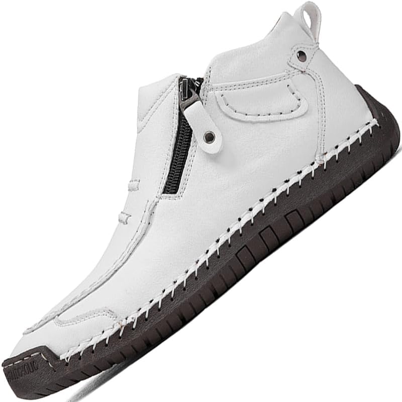 

Мужские повседневные ботинки LZDZN, мужские челси, кожаные высокие лоферы-кроссовки, модная обувь для мужчин, белый