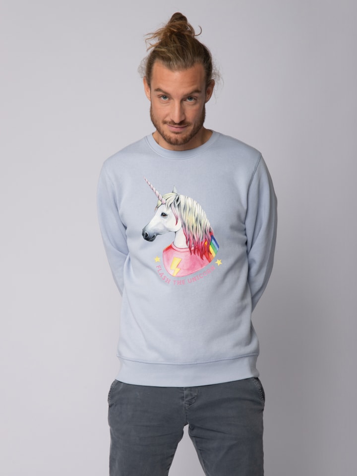 

Толстовка wat Apparel Flash the unicorn, цвет serene blue