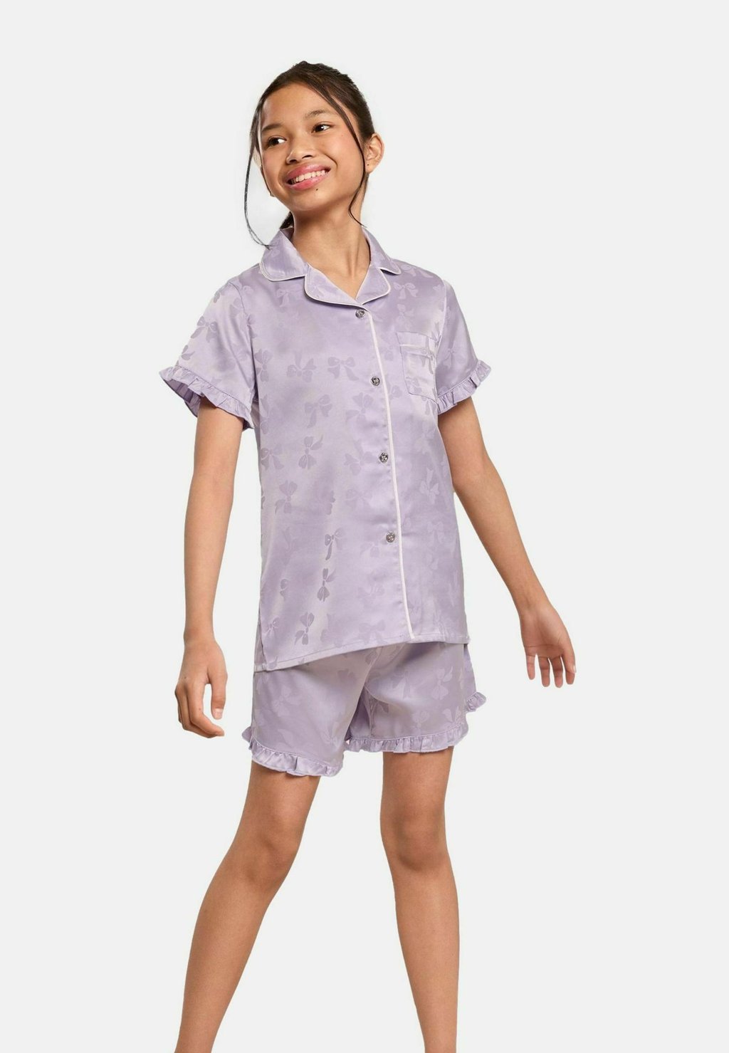 

Пижама REGULAR FIT SET Lipsy, цвет Lilac Purple Bow Jacquard